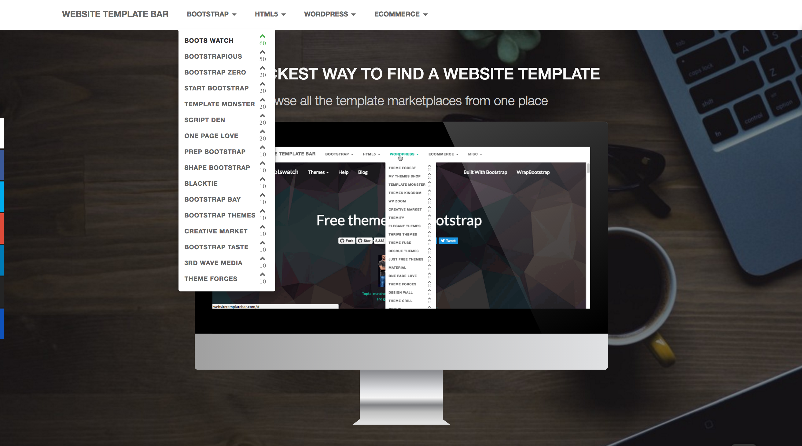 Website Template Bar Image