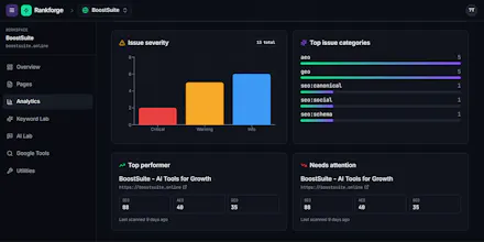 Rankforge — SEO, AEO & GEO platform gallery image