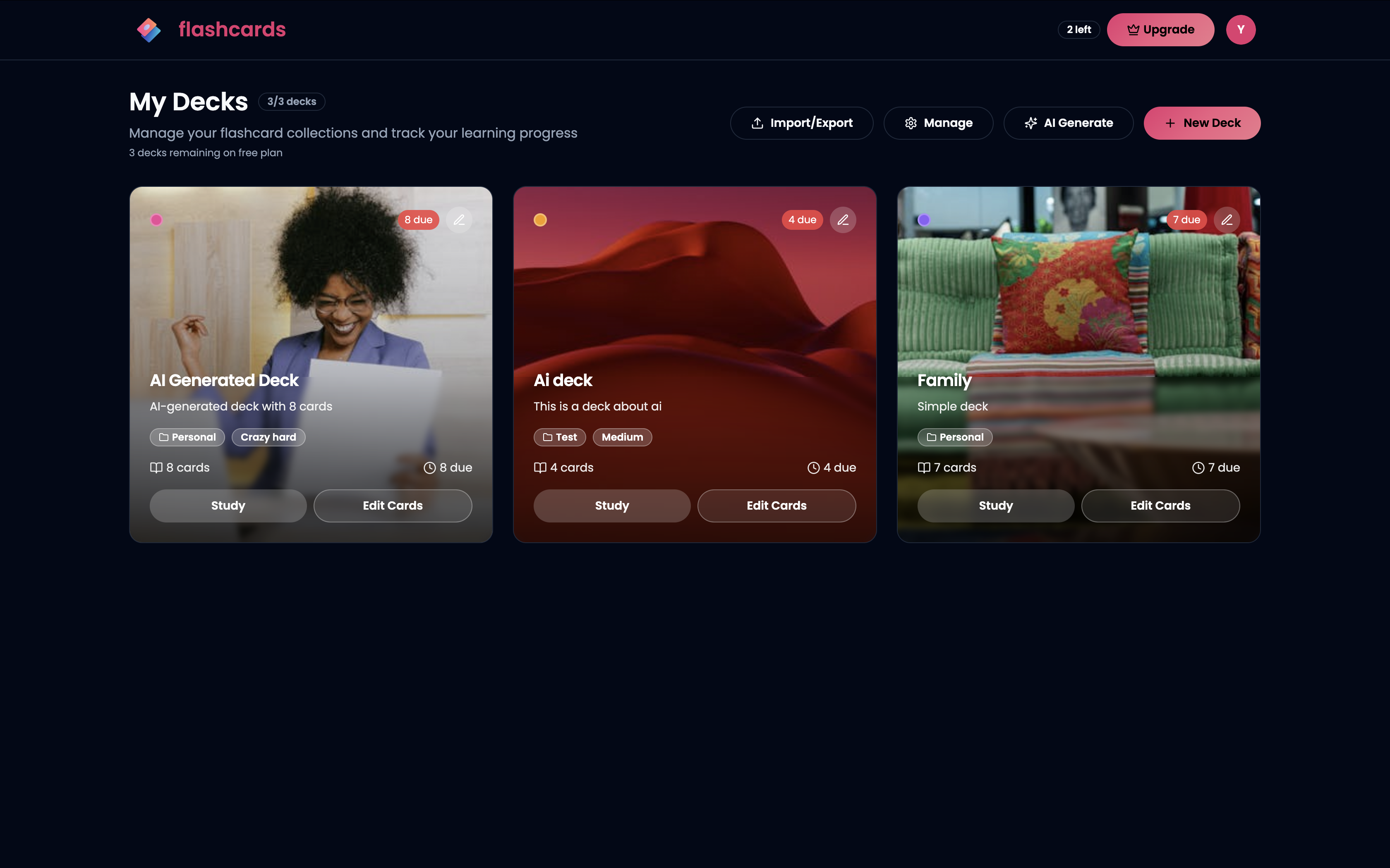 flashcards from dollyland.ai gallery image