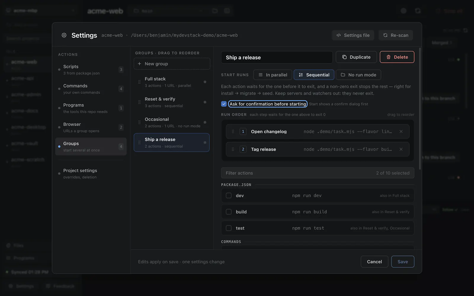 mydevstack screenshot 3
