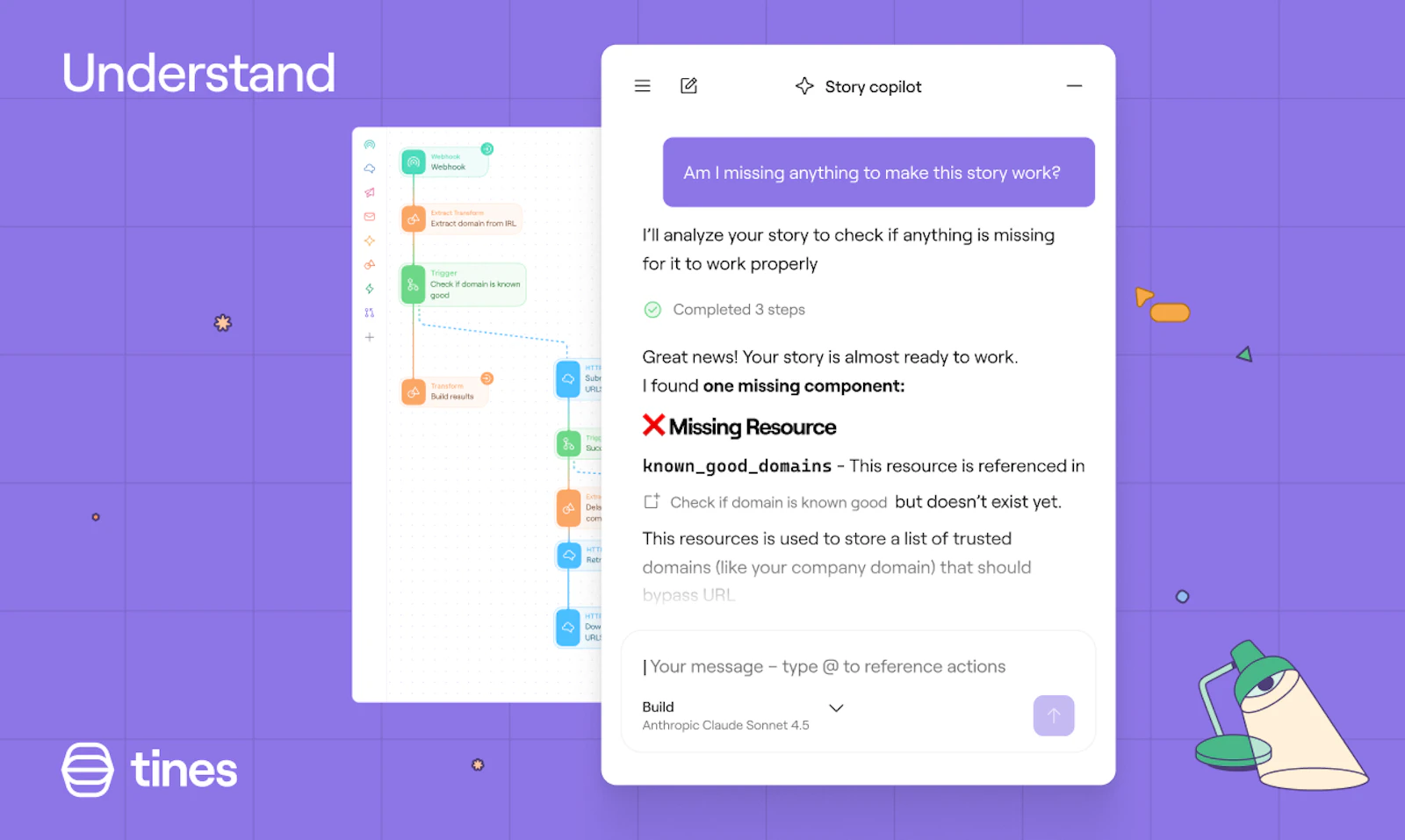 Tines Story copilot screenshot 5