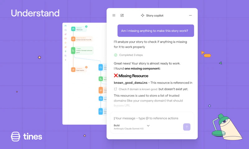 Tines Story copilot screenshot 5