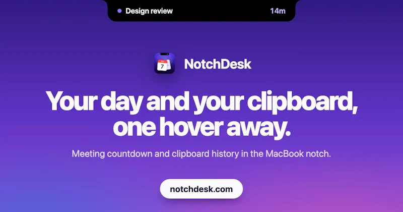 NotchDesk screenshot 1