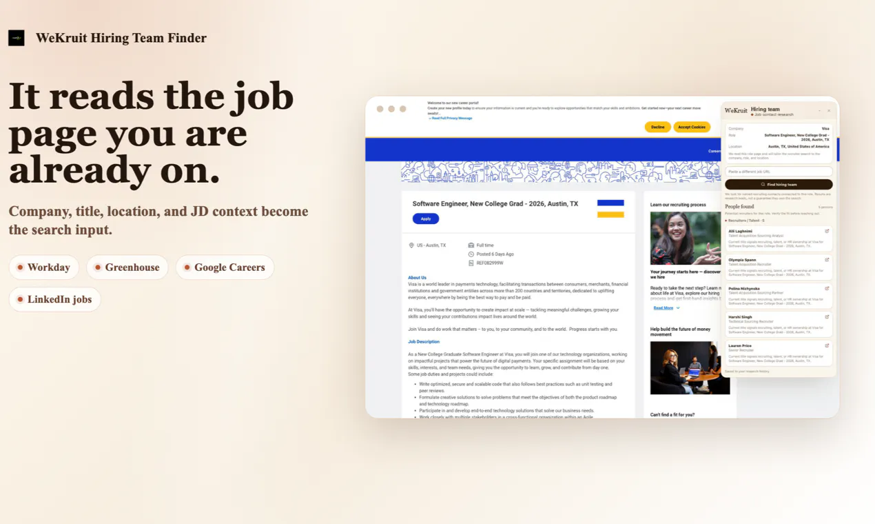 WeKruit Hiring Team Finder gallery image