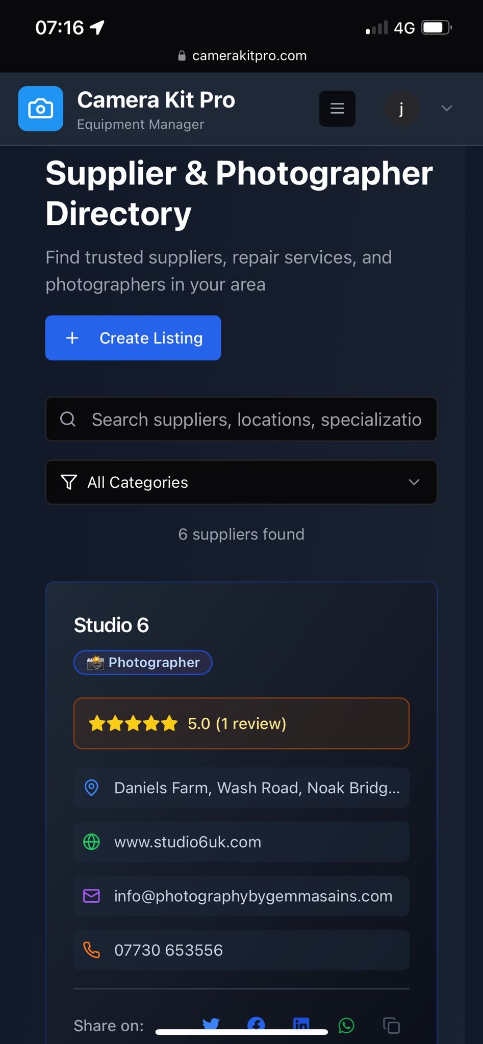 Camera Kit Pro - Gestión y herramientas de equipos de fotografía media 6