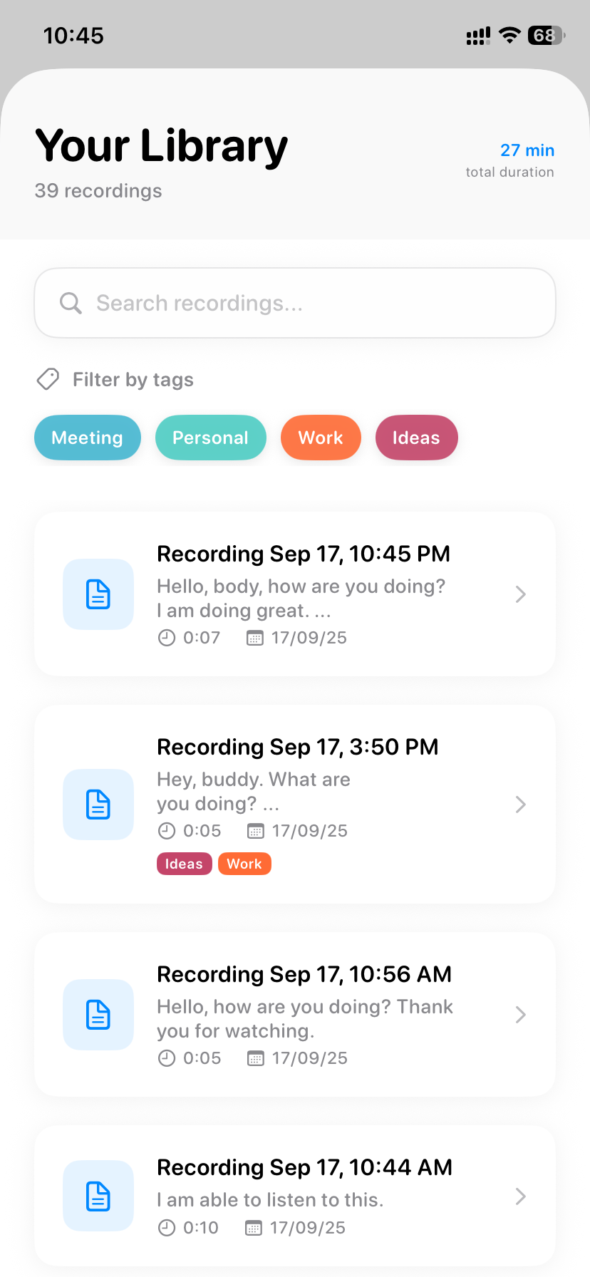 Voice to Text - Transcription gallery image