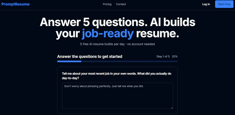 PromptResume screenshot 2