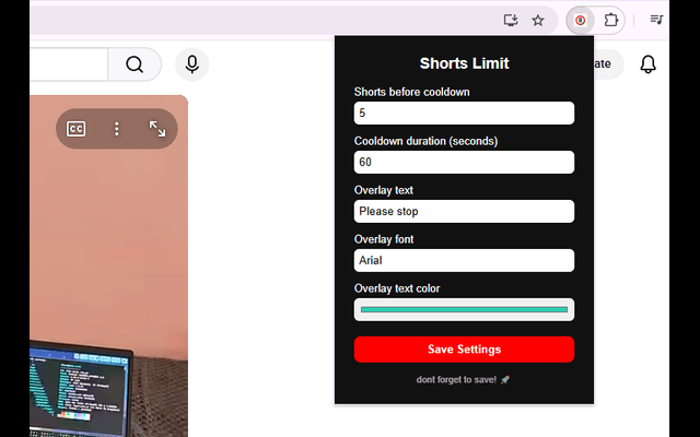 Pause Scrolling Youtube Shorts