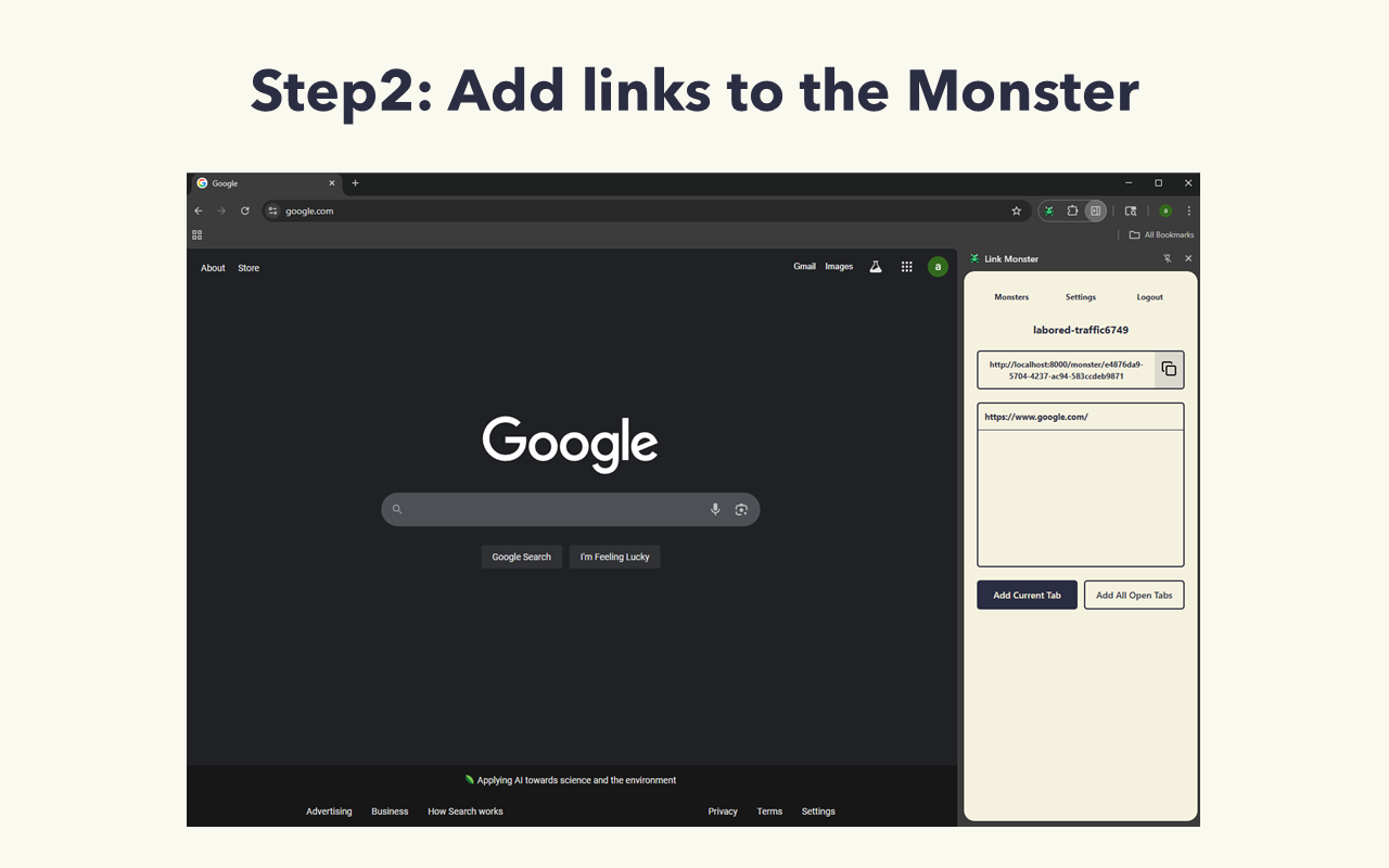 LinkMonster - Zähmen Sie Ihre Links.Füttere das Monster. Medien 3