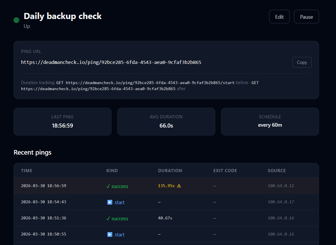 DeadManCheck — Cron Job Monitoring gallery image