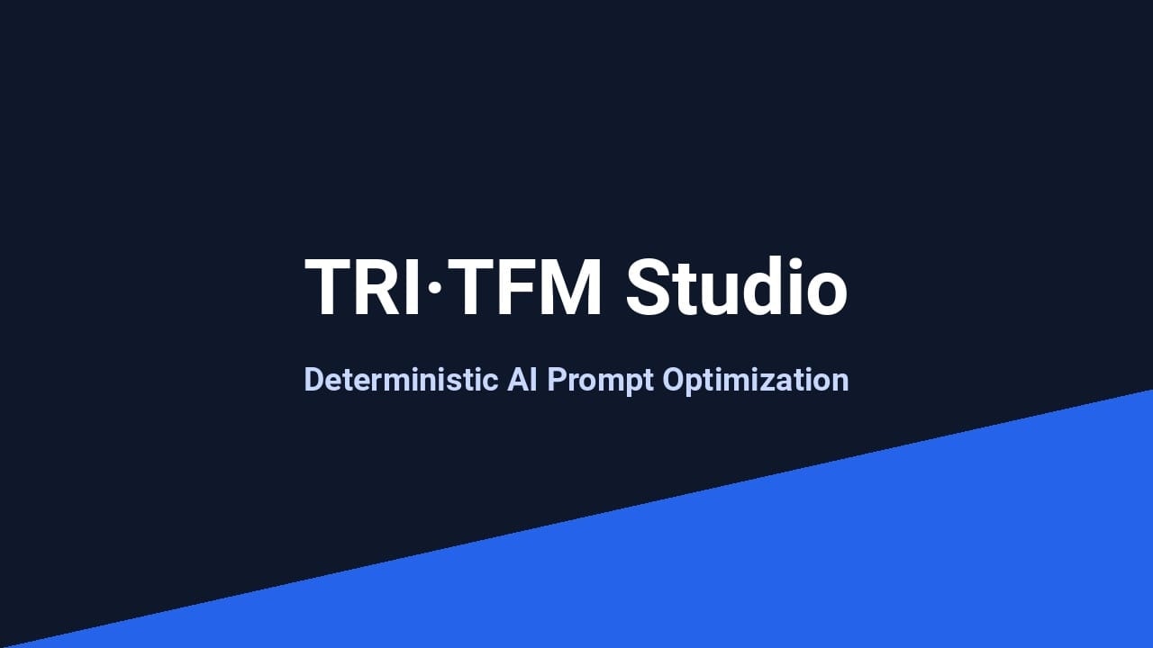 TRI/TFM — Prompt Optimization Engine logo