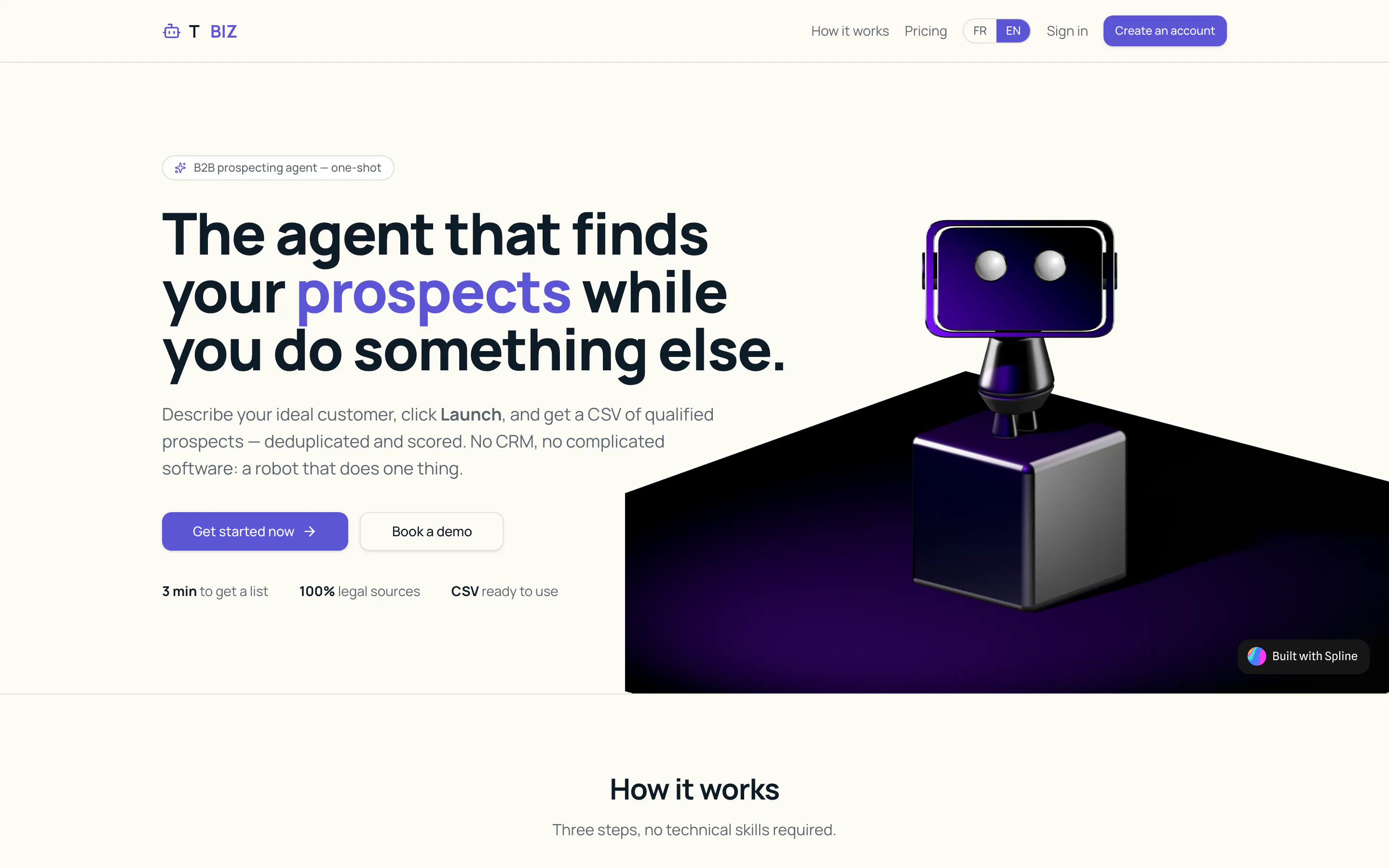 T BIZ — Qualified B2B leads in minutes screenshot 2
