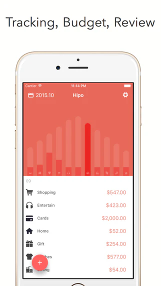 Hipo - Track your expenses and focus on budget balance