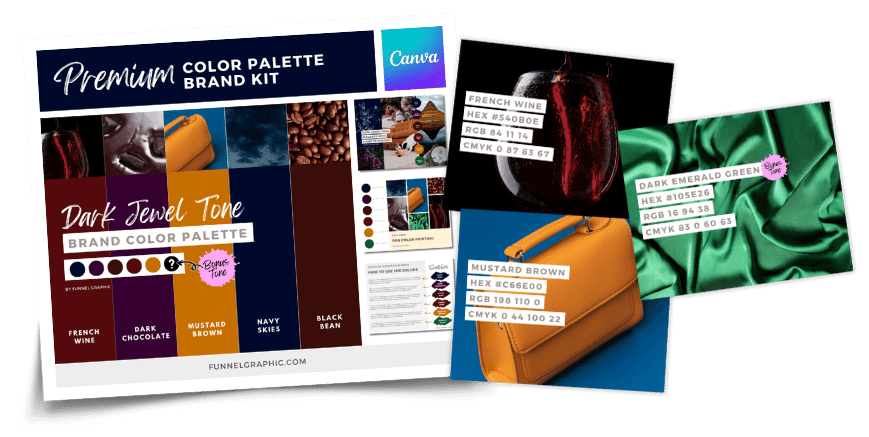 Canva Dark Jewel Color Palette - Create a brand like Tiffany & Co. inside Canva media 4