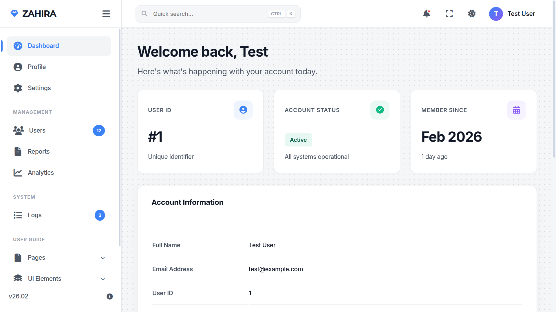 Zahira - Screenshot 3 showing product features and functionality