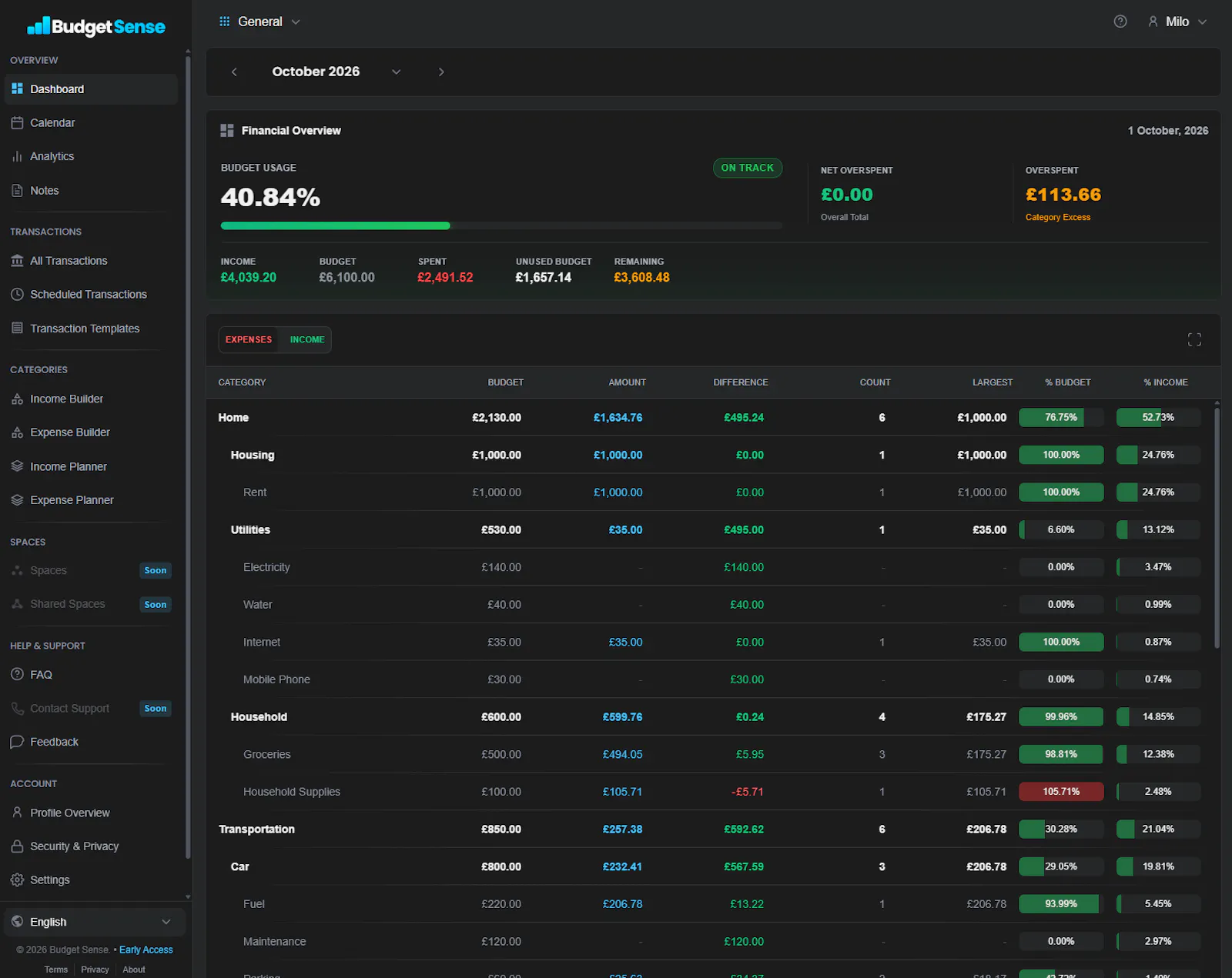 Budget Sense screenshot 3