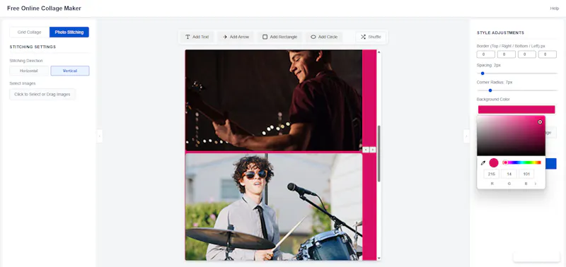 Free Online Collage & Annotation Tool screenshot 1