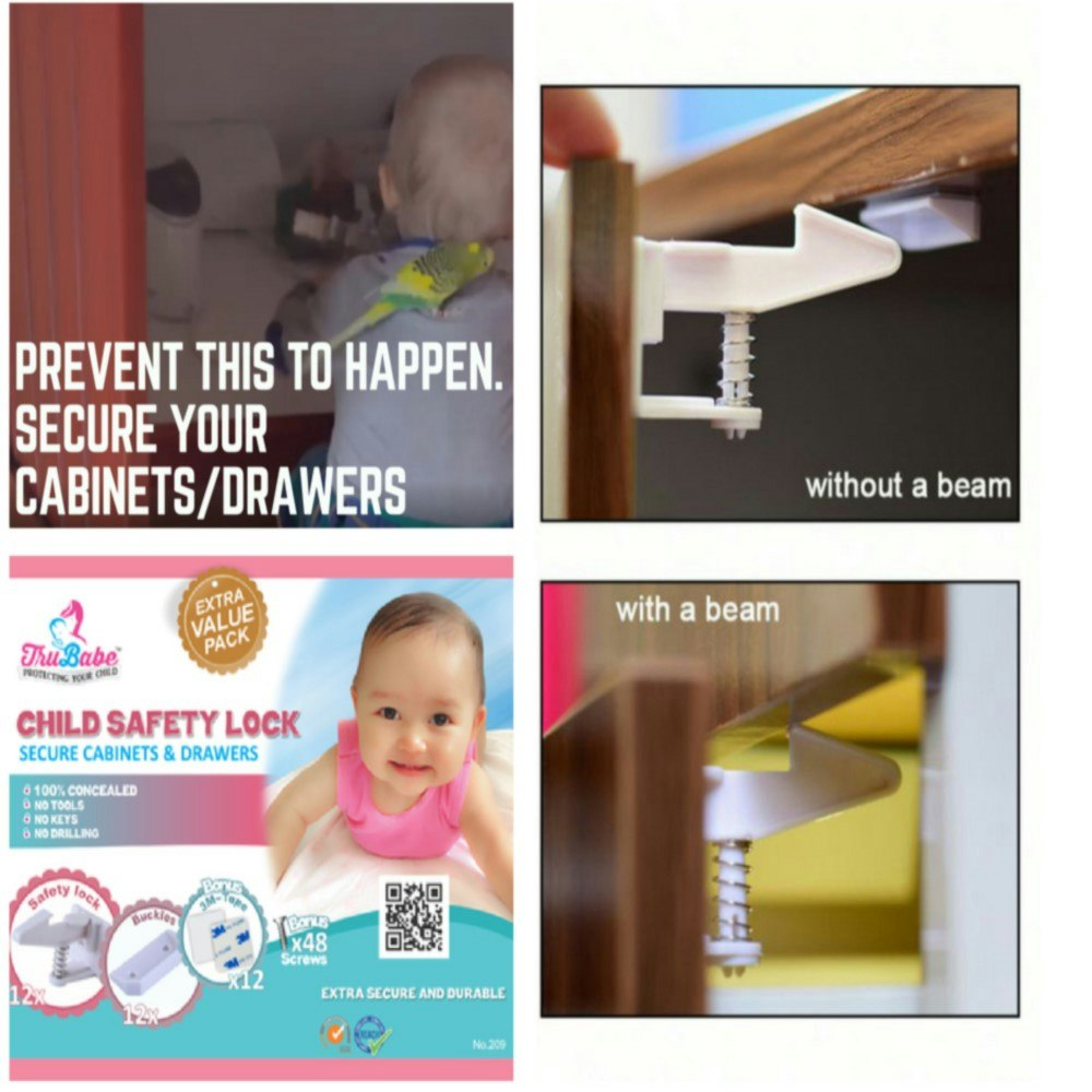 TruBabe cabinet locks child proof gallery image