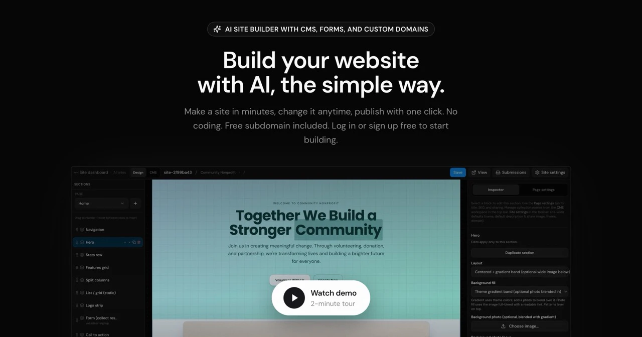 SlateHut.com - AI website builder screenshot 1