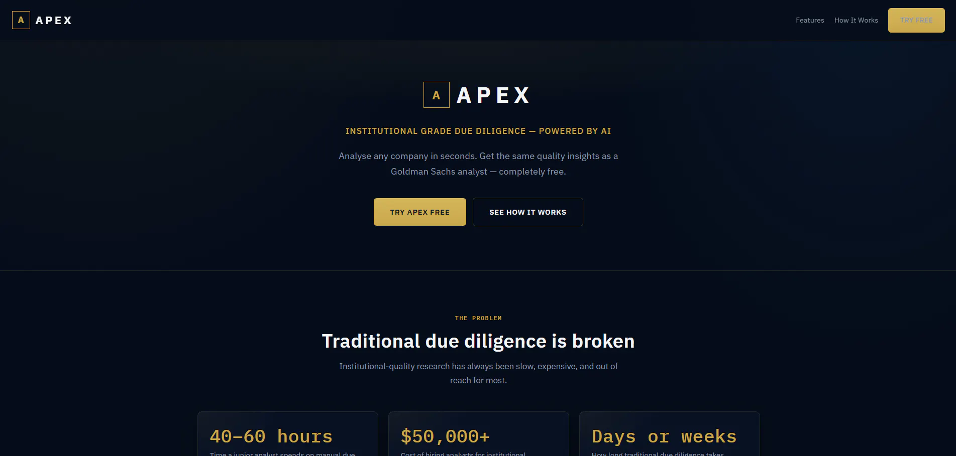 APEX — Institutional Grade Due Diligence gallery image