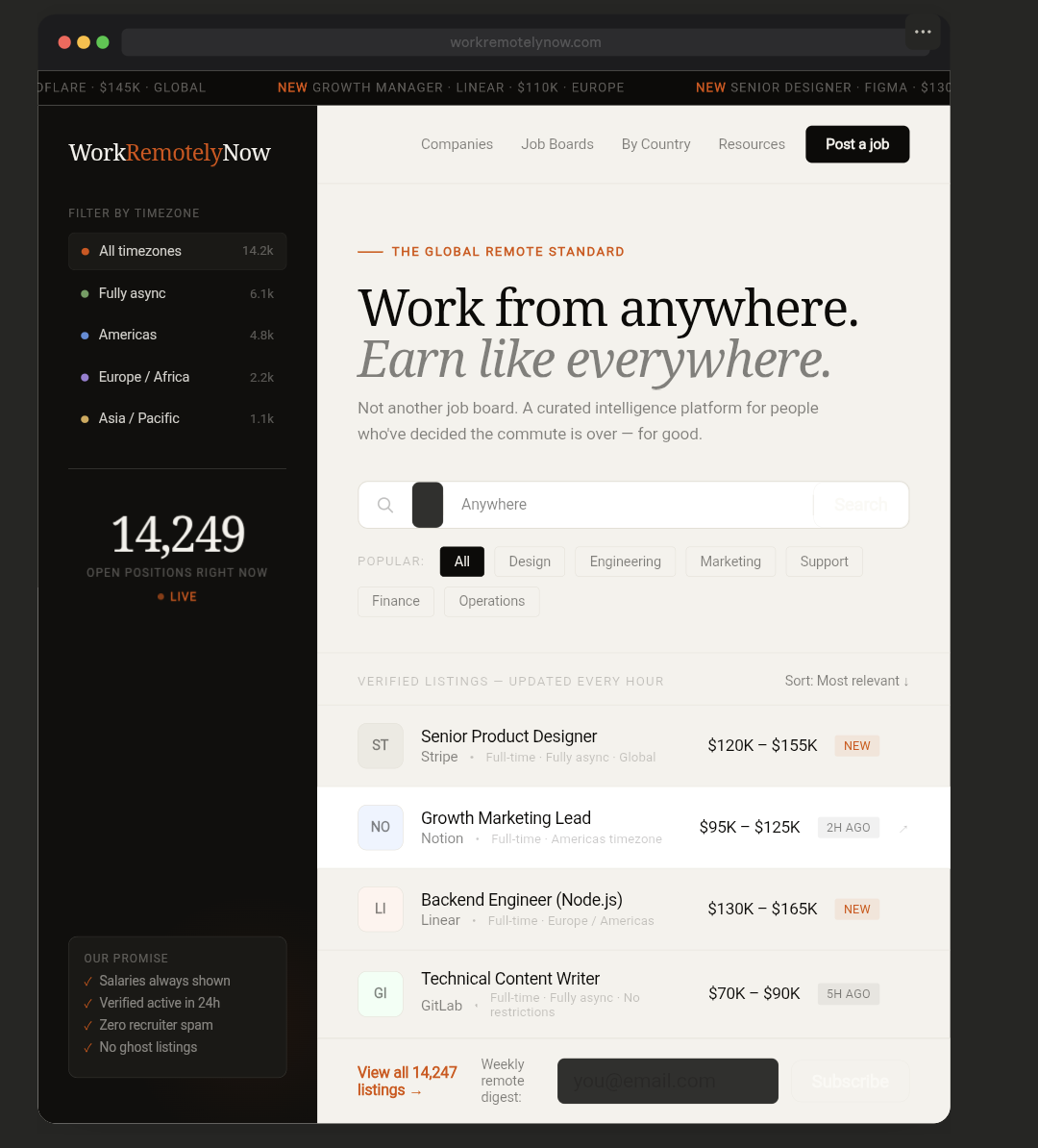 Claude Based Live Remote jobs platform gallery image