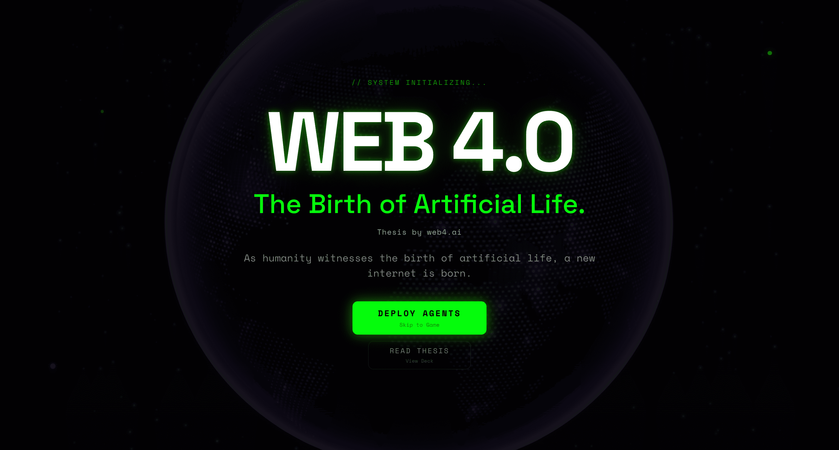 Web 4.0 AI Tycoon - Main product screenshot demonstrating key features and user interface