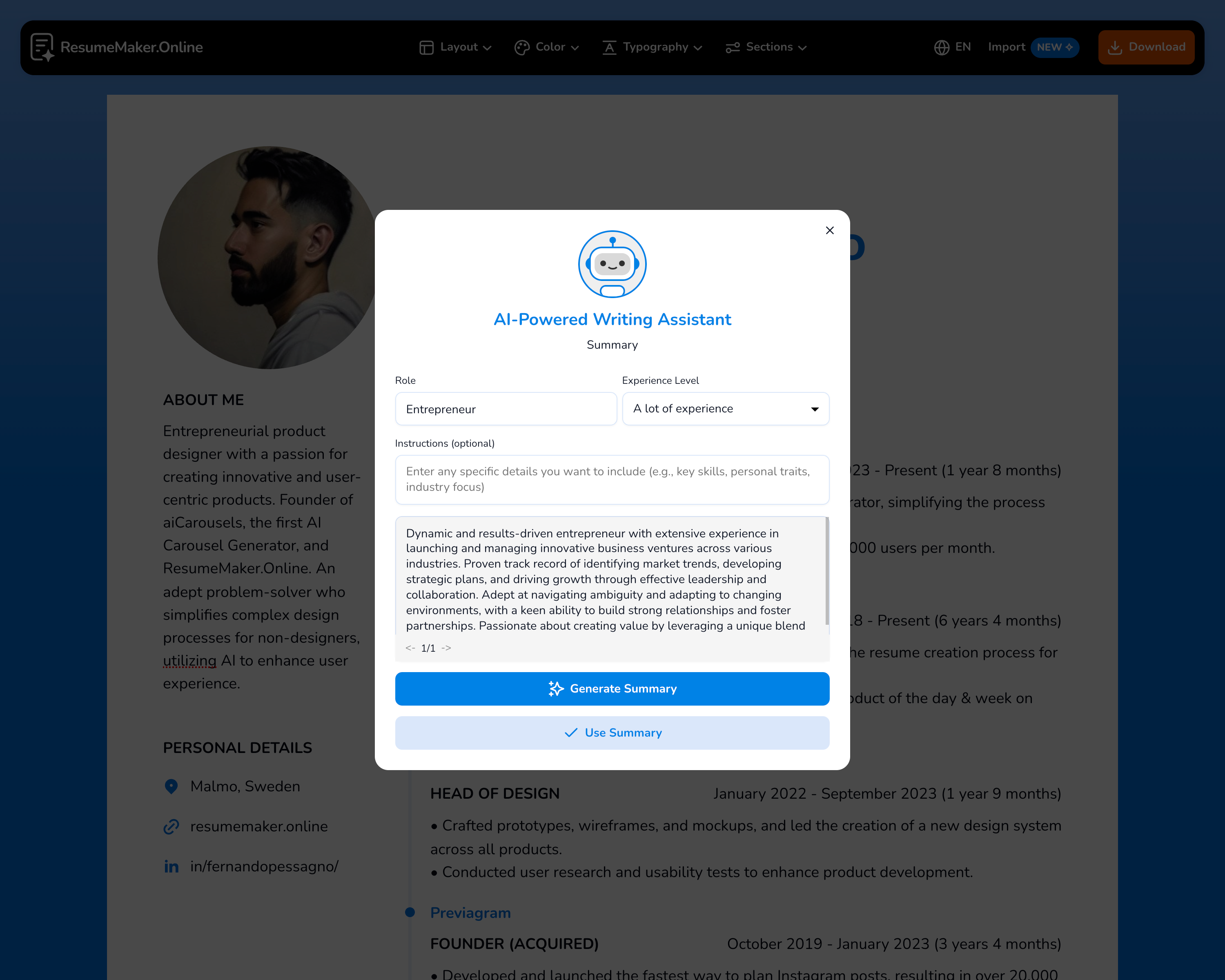 Resumemaker.online 5.0 - 완벽한 이력서를 구축하는 가장 쉬운 방법 미디어 12