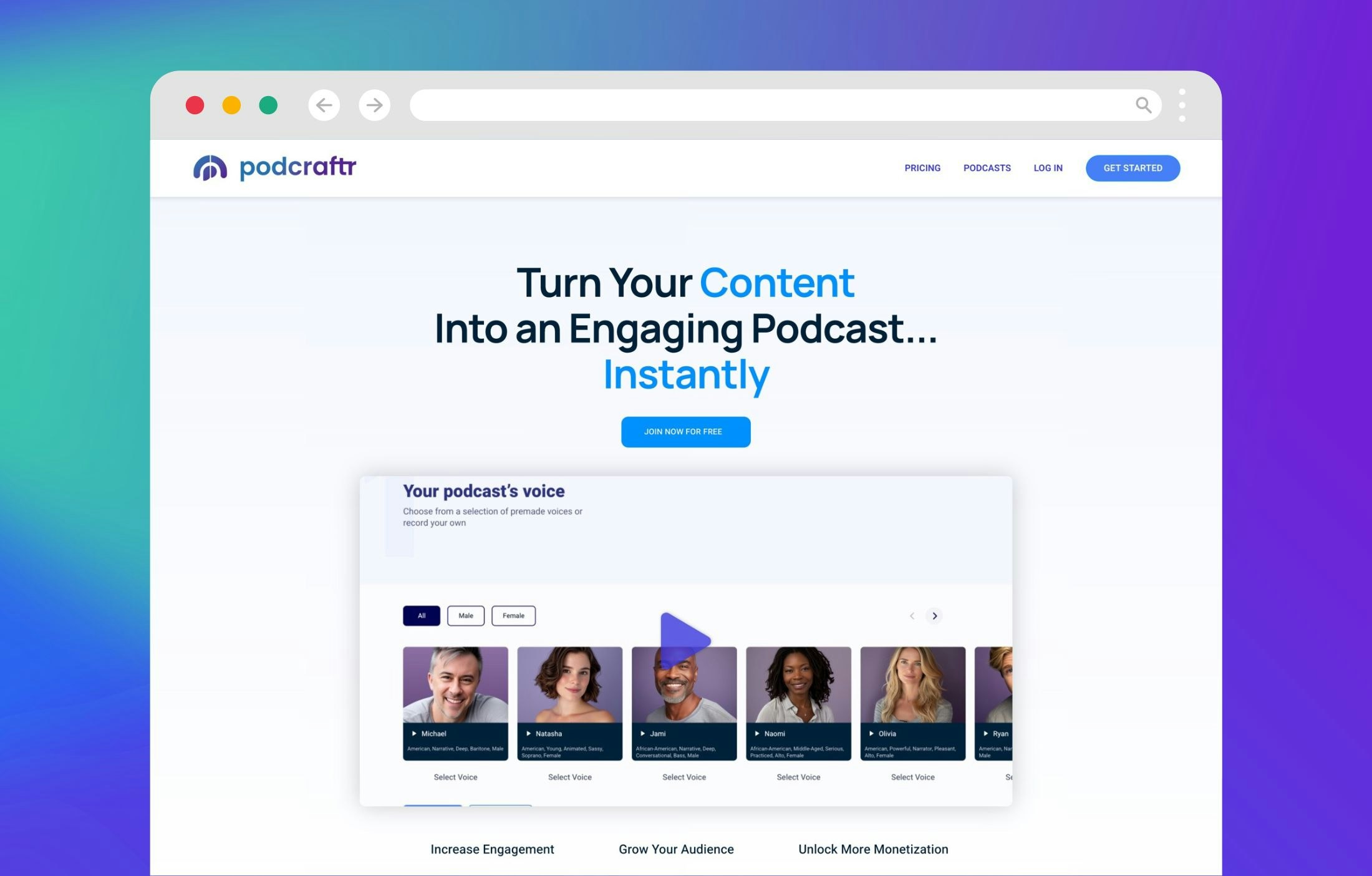 startuptile Podcraftr-Turn text content into Podcasts + monetize & distribute