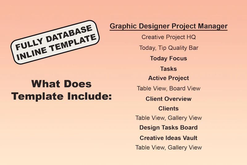 Designer Workspace—Free Notion Template screenshot 4