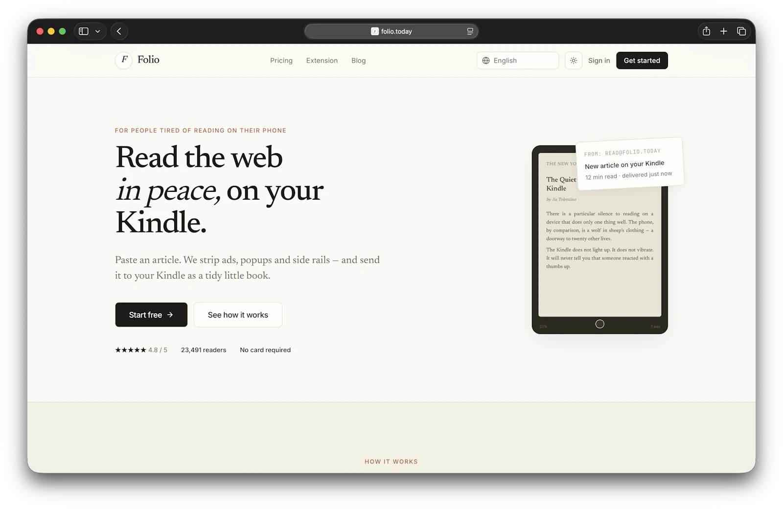 Folio — Read the web on your Kindle screenshot 2
