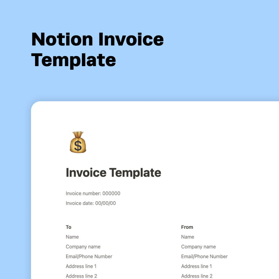 Notion Invoice Template