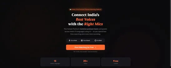 The Human Premium Podcast Matching tool gallery image