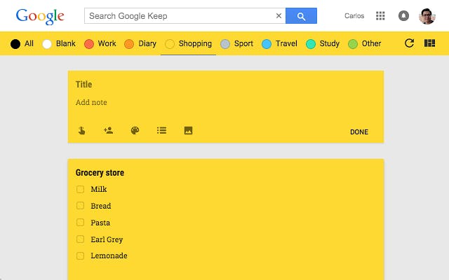 Category Tabs for Google Keep™ media 1