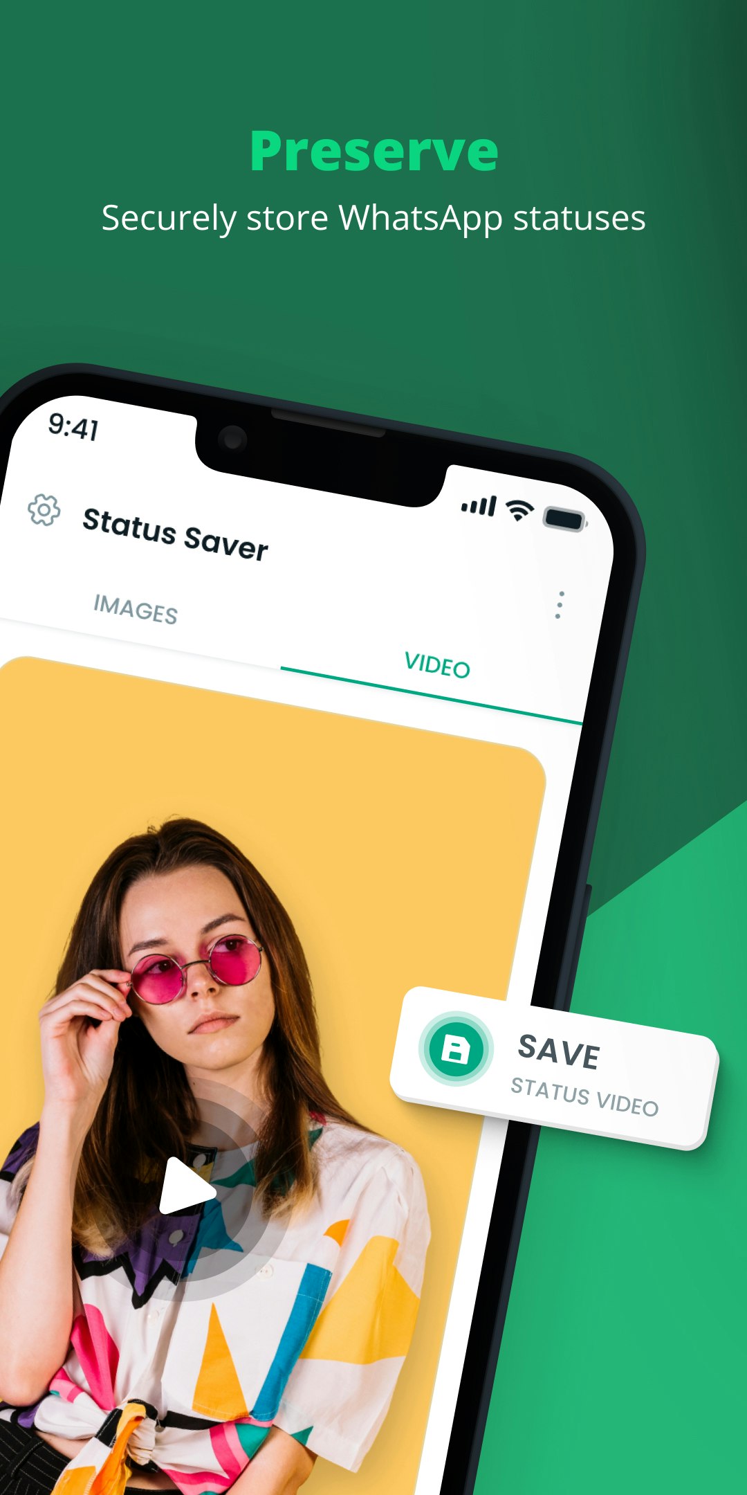 WhatsApp 상태 절약기, 공유 - 좋아하는 WhatsApp 상태를 쉽게 저장하고 공유하십시오 미디어 3