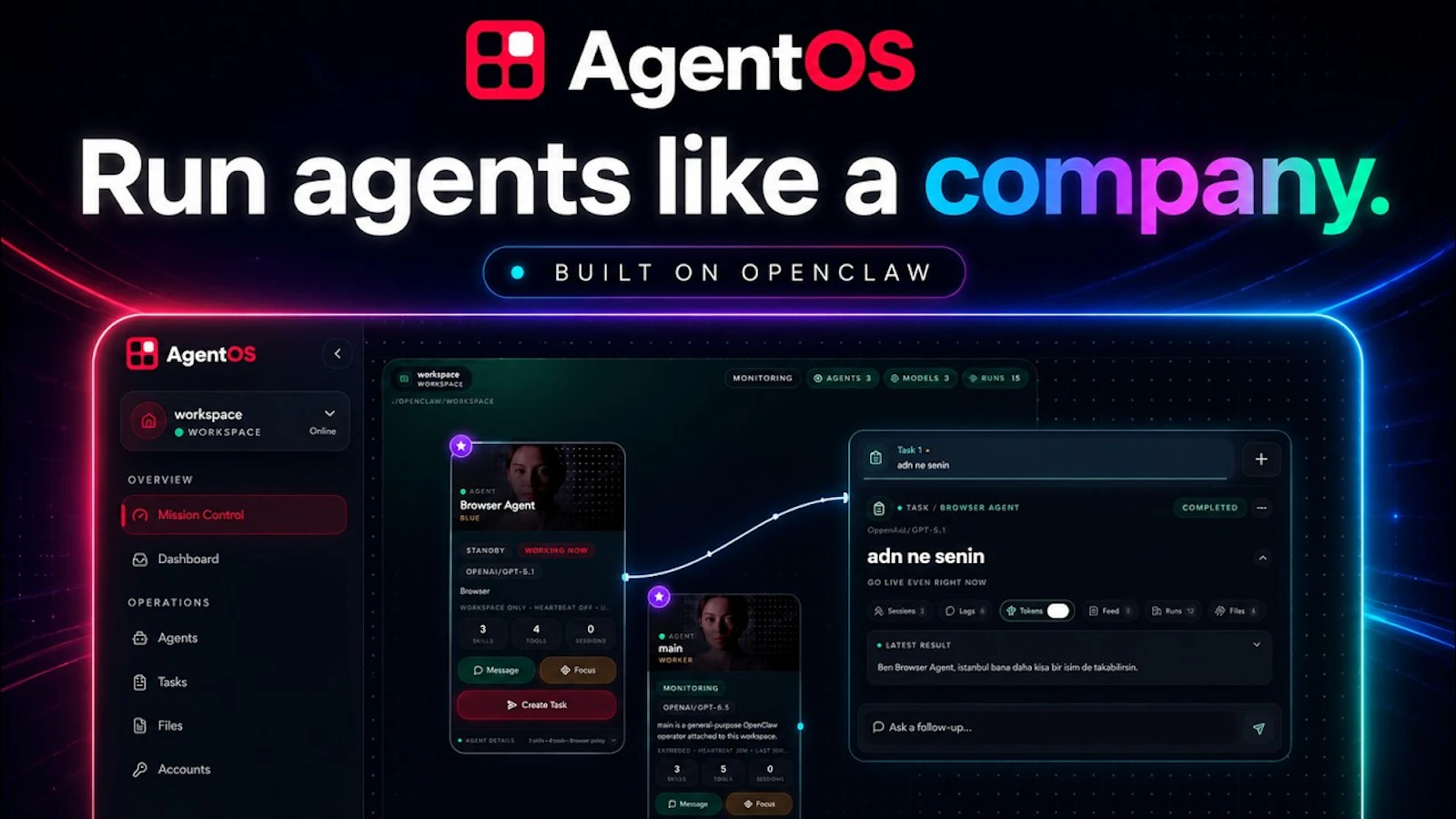 AgentOS screenshot 1 (video preview)