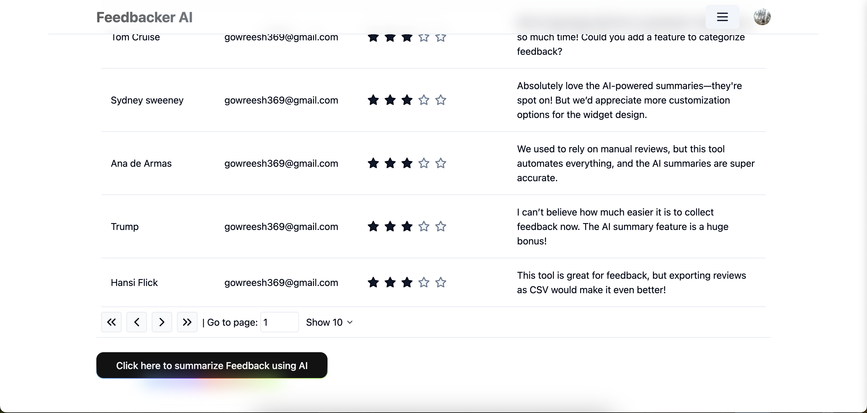 Feedbacker AI gallery image