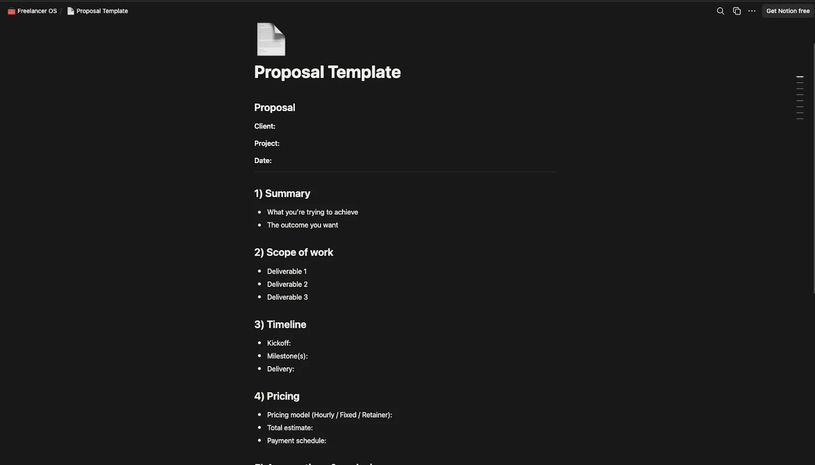 Freelancer OS screenshot 2