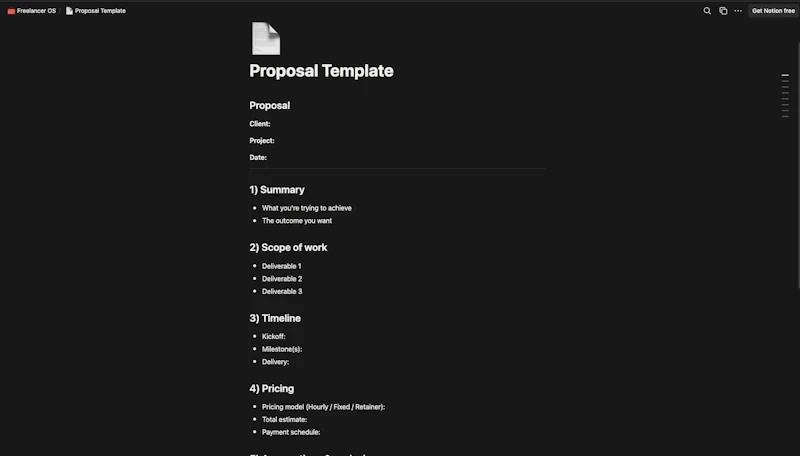 Freelancer OS screenshot 2