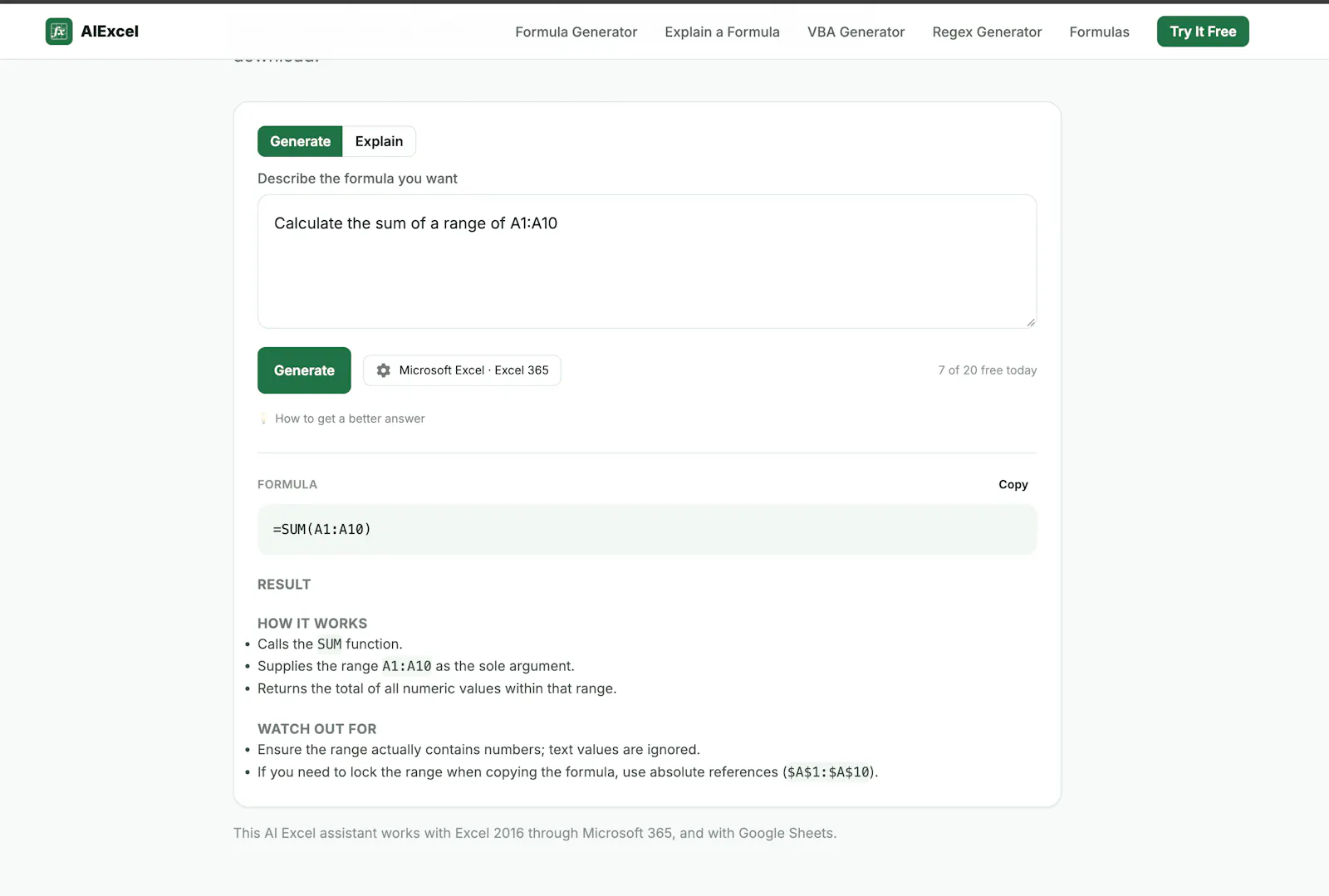AIExcel screenshot 2