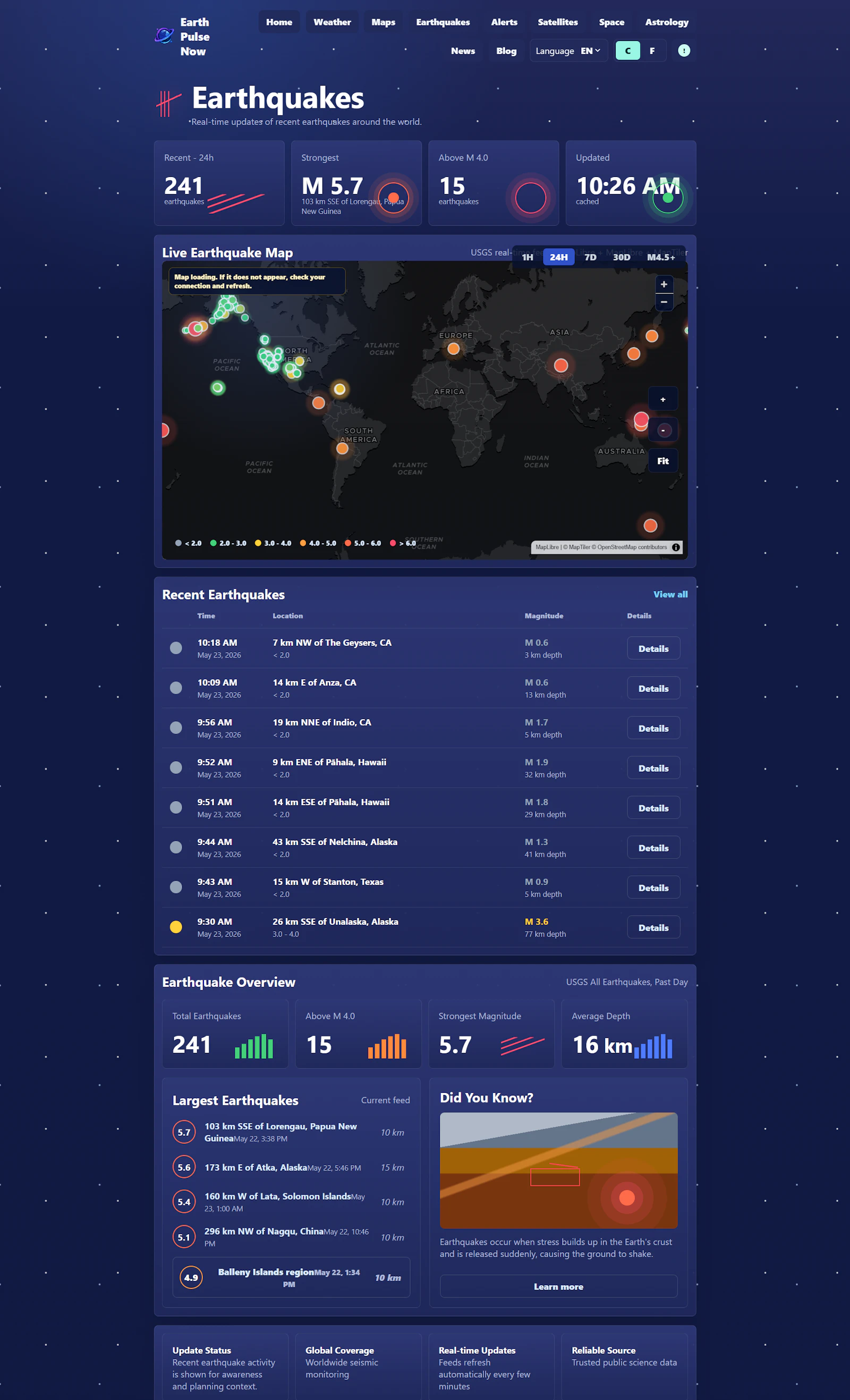 Earth Pulse Now screenshot 1