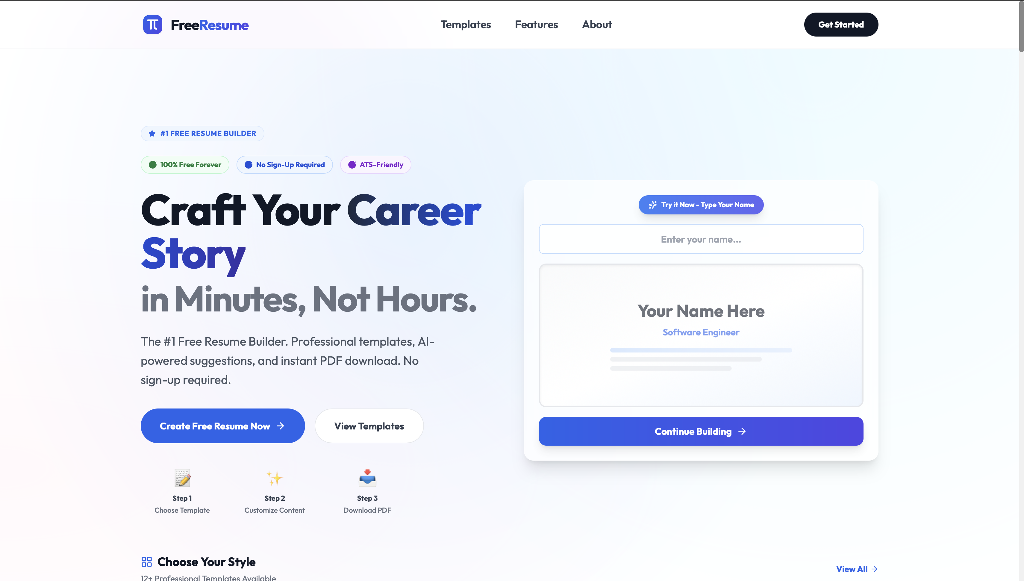 Free Resume gallery image
