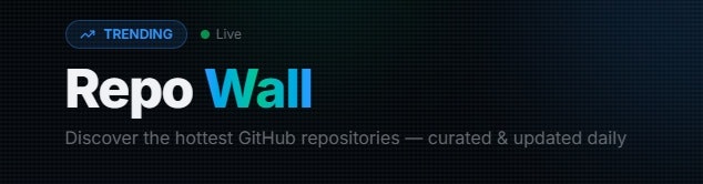 RepoWall — GitHub Trending Aggregator gallery image