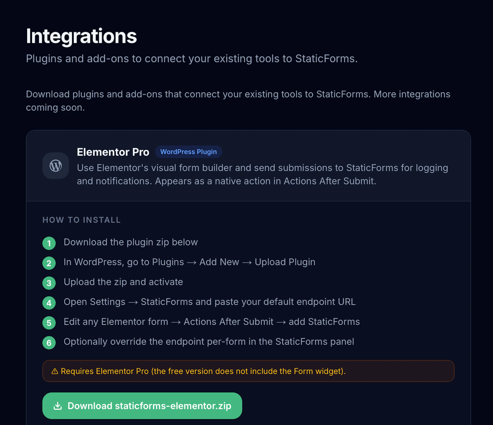 StaticForms screenshot 4