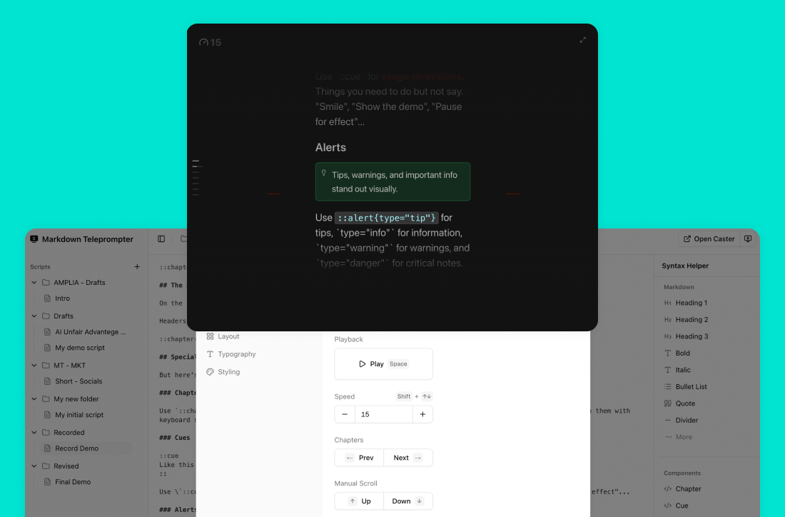 Markdown Teleprompter gallery image
