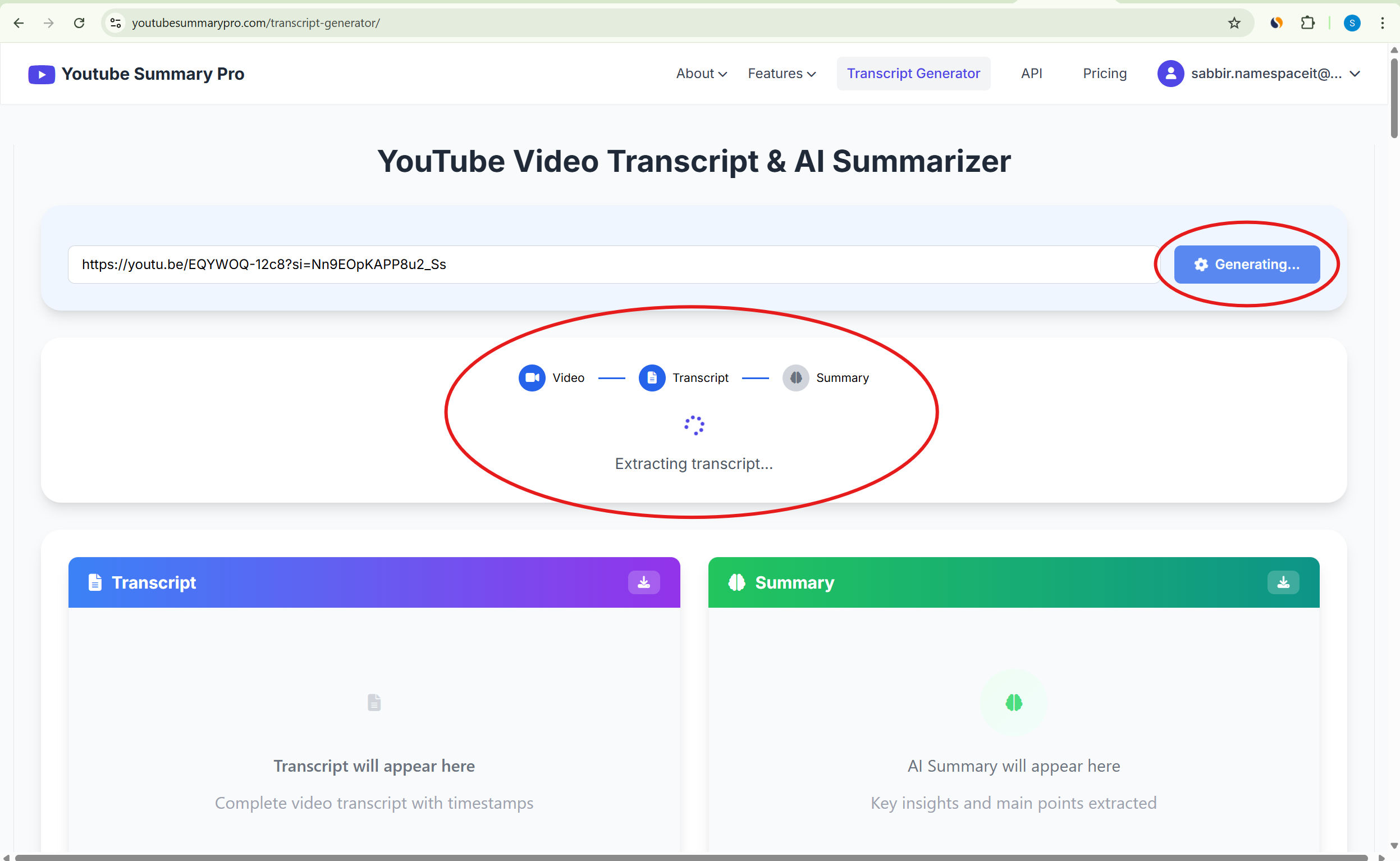Youtube Summary Pro - Screenshot 2 showing product features and functionality