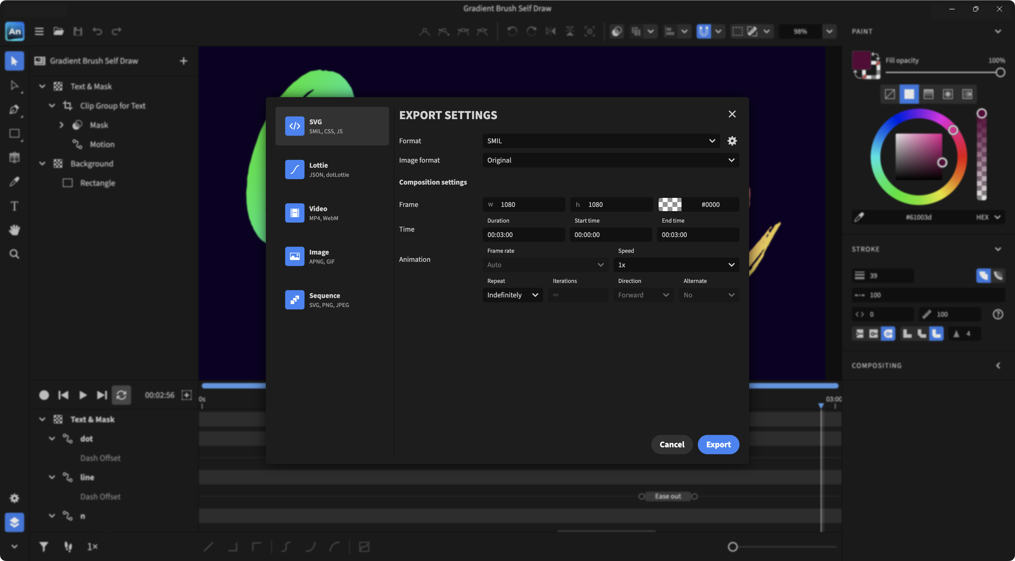 Expressieve animator - SVG -animatiesoftware media 4
