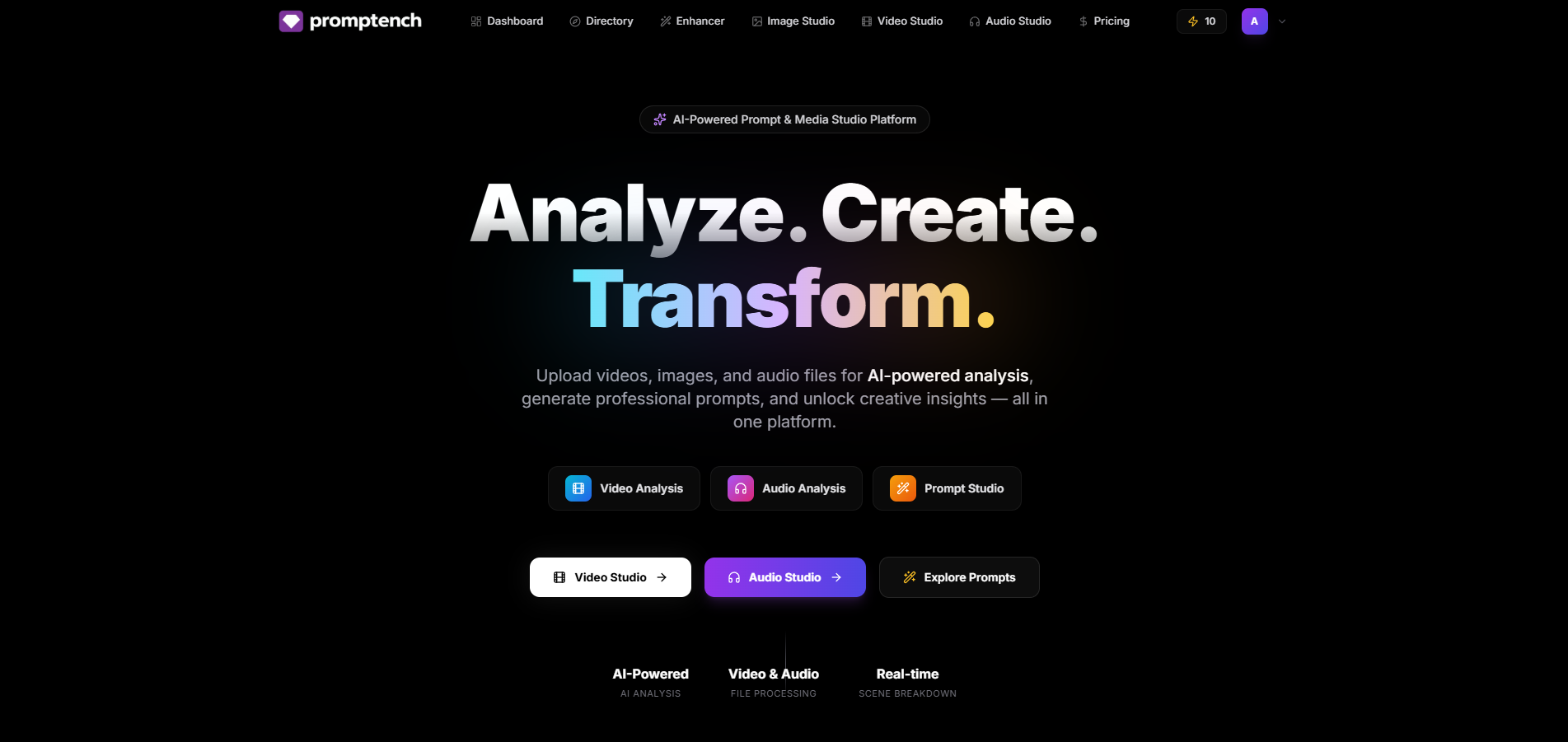 Promptench - Main product screenshot demonstrating key features and user interface