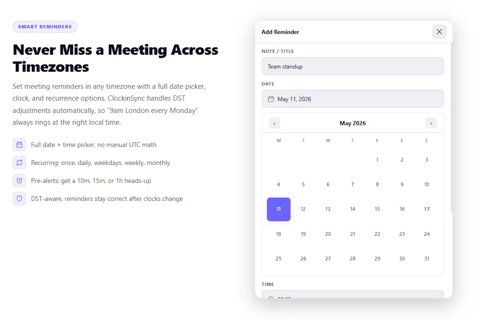 ClockinSync - Smart Timezone Extension screenshot 10
