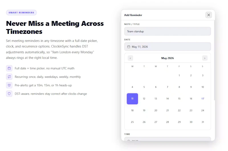 ClockinSync - Smart Timezone Extension screenshot 10