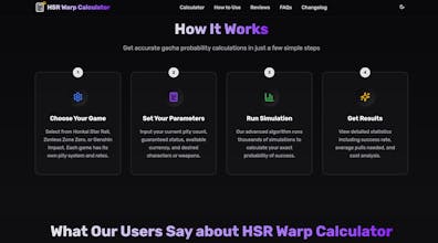 HSR Warp Calculator gallery image